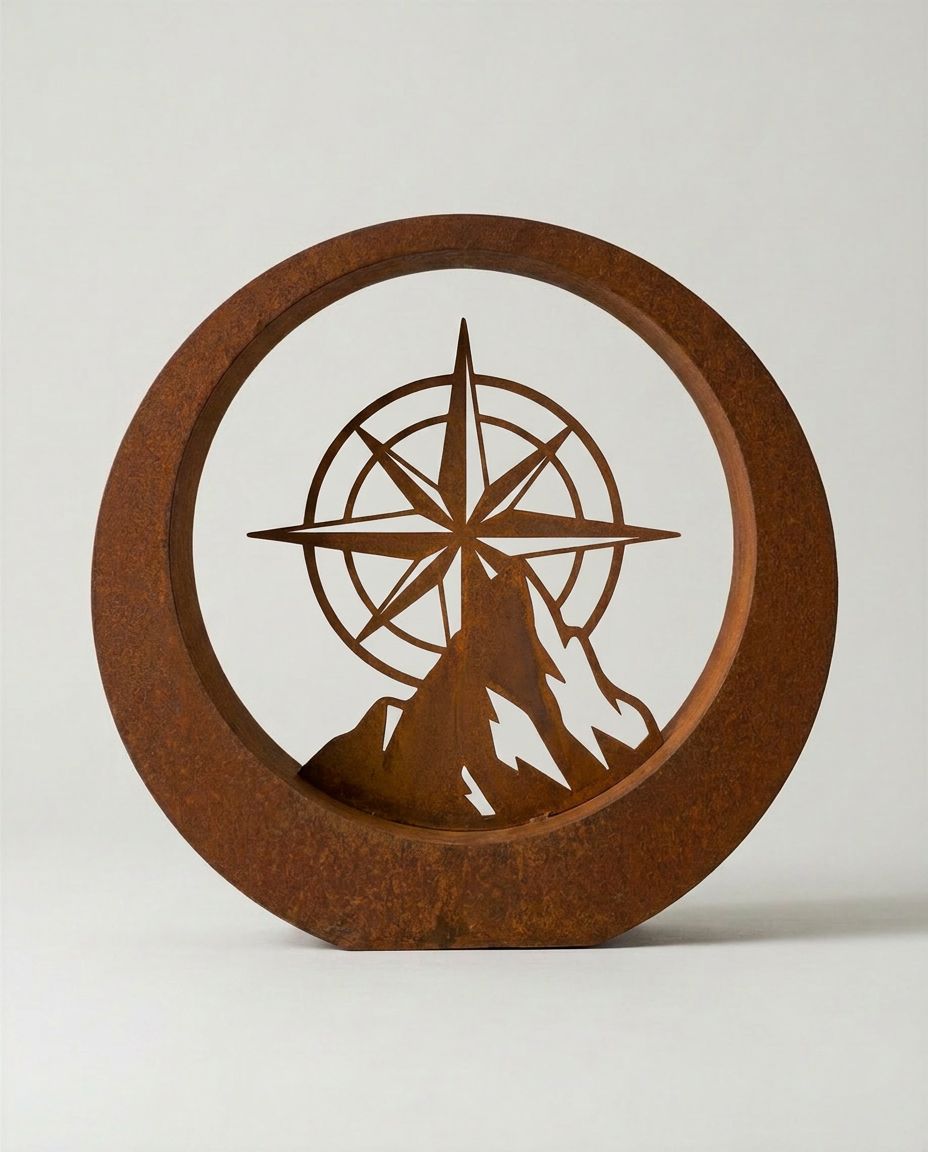 SFYLO Circle - Compass 'North Emblem' (Corten)