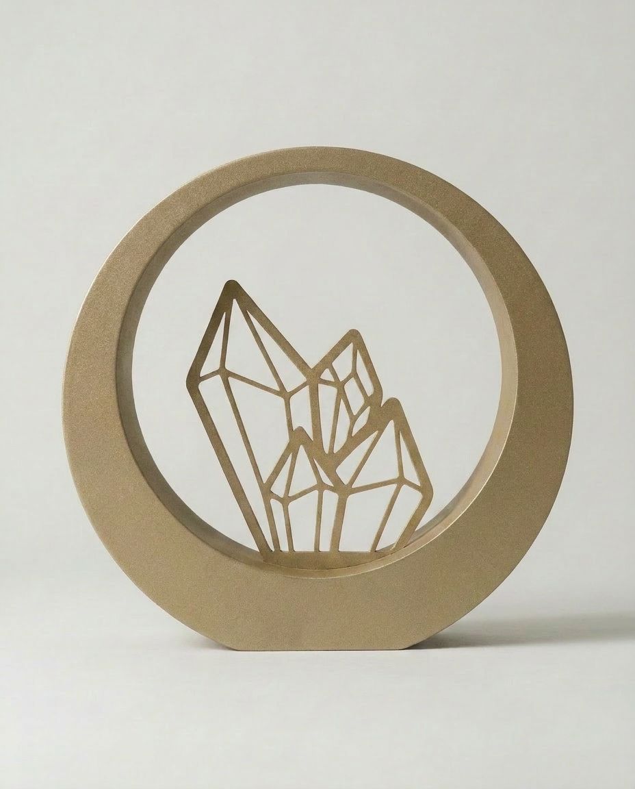 SFYLO Circle - Crystal 'Clarity Gem' (Sand beige) Coated