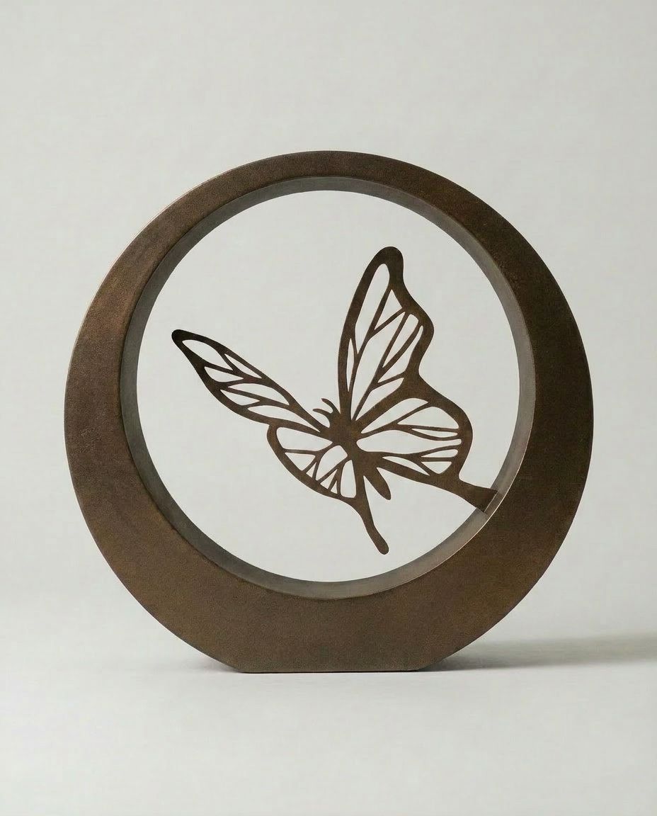 SFYLO Circle - Butterfly 'Whispering Wings' (Anthracite bronze) Coated