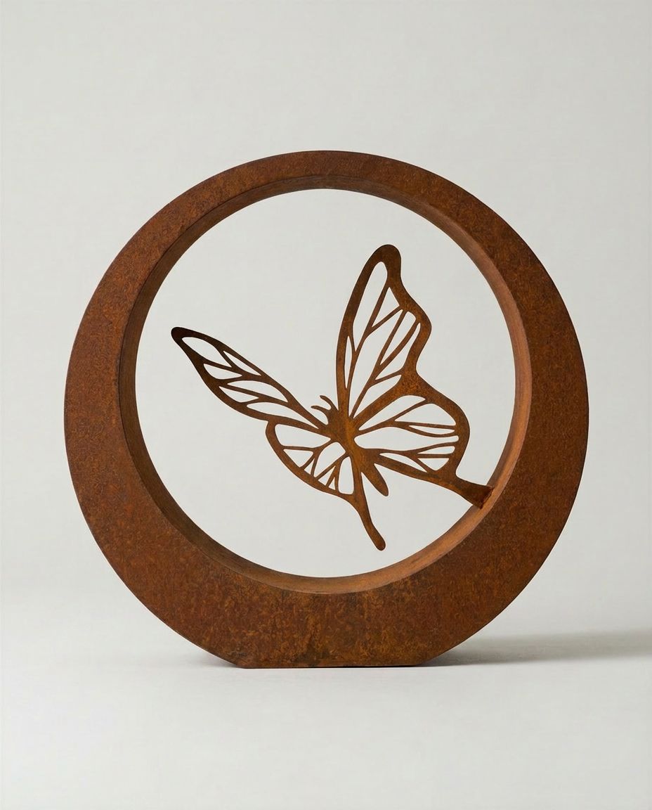 SFYLO Circle - Butterfly 'Whispering Wings' (Corten)