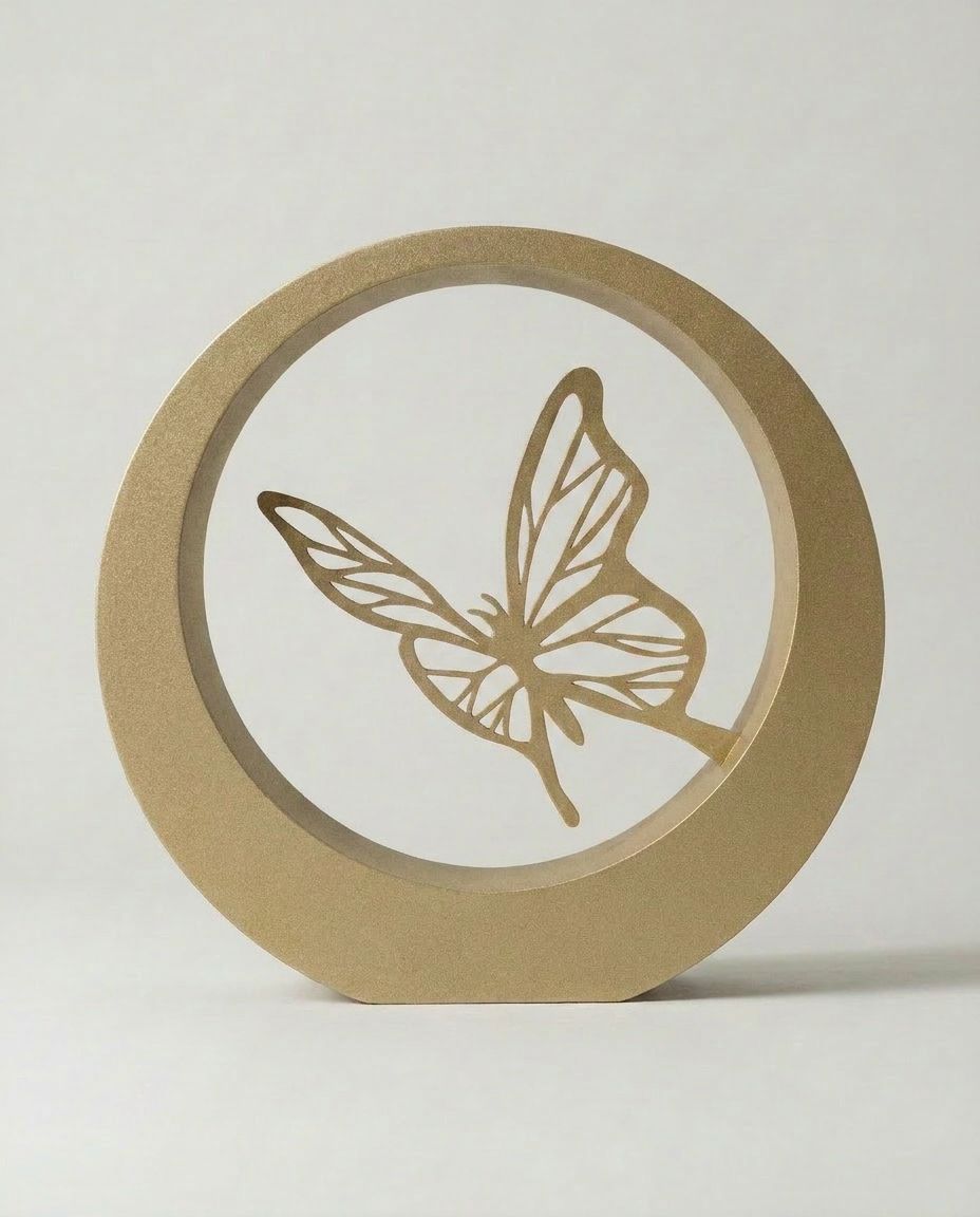 SFYLO Circle - Butterfly 'Whispering Wings' (Sand beige) Coated