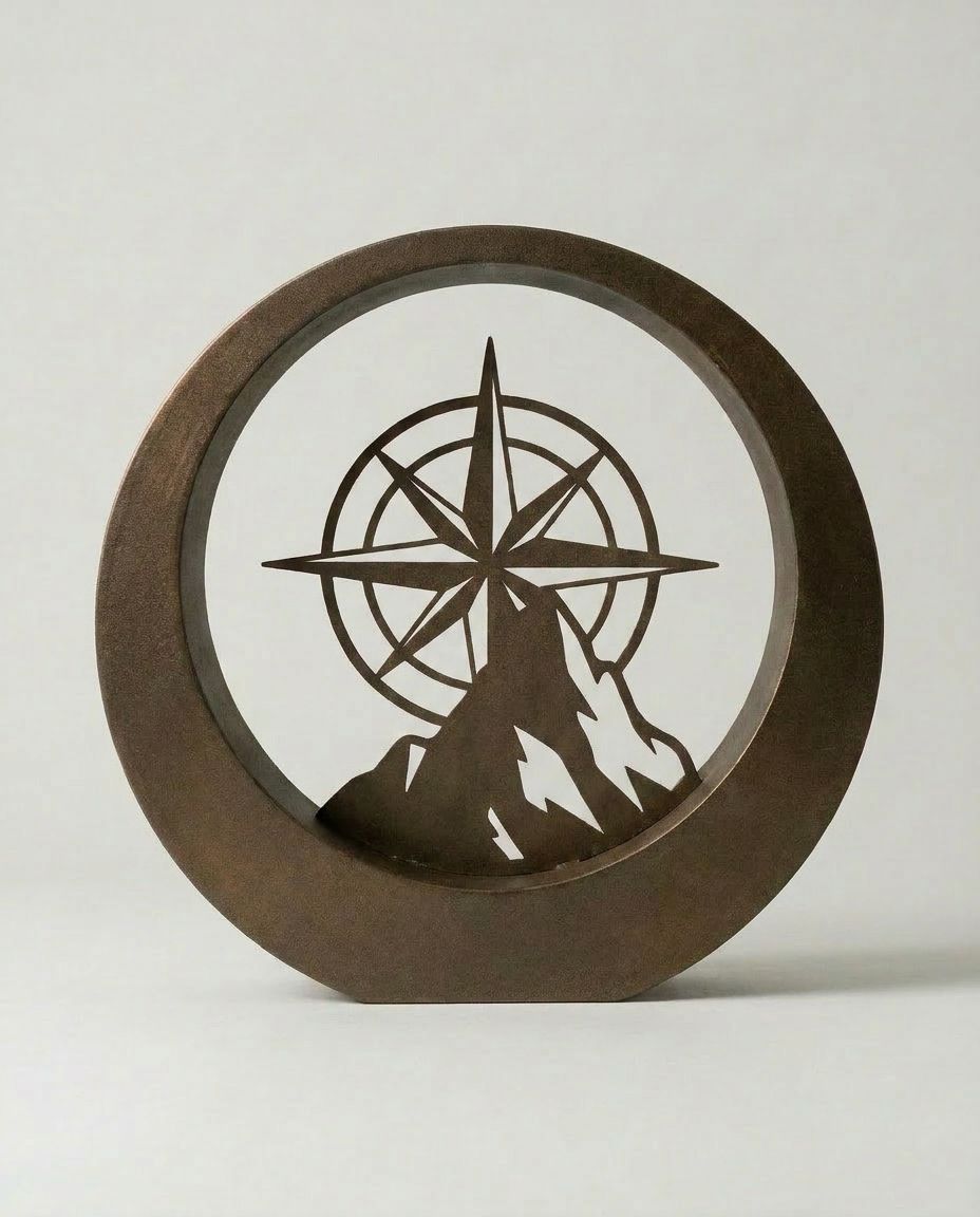 SFYLO Circle - Compass 'North Emblem' (Anthracite bronze) Coated