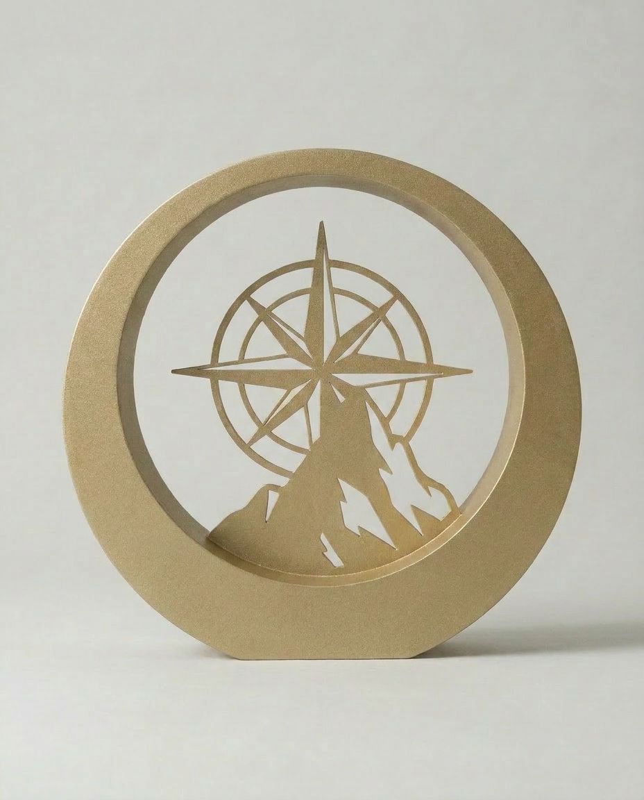 SFYLO Circle - Compass 'North Emblem' (Sand beige) Coated