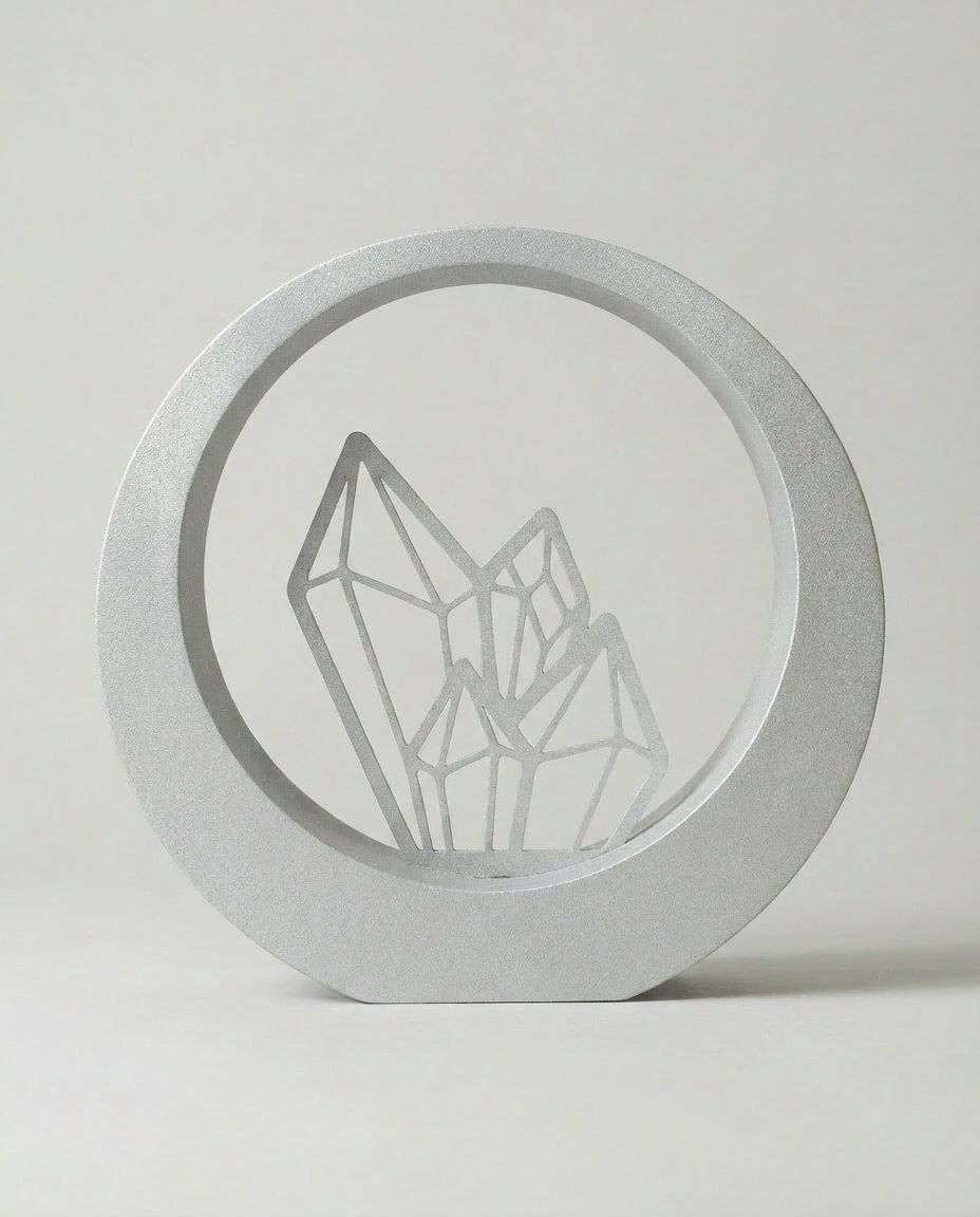 SFYLO Circle - Crystal 'Clarity Gem' (Ice grey) Coated